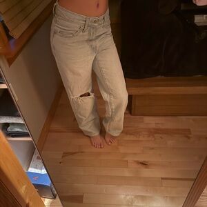 Levi's Light Blue Distressed Boyfriend Jeans
